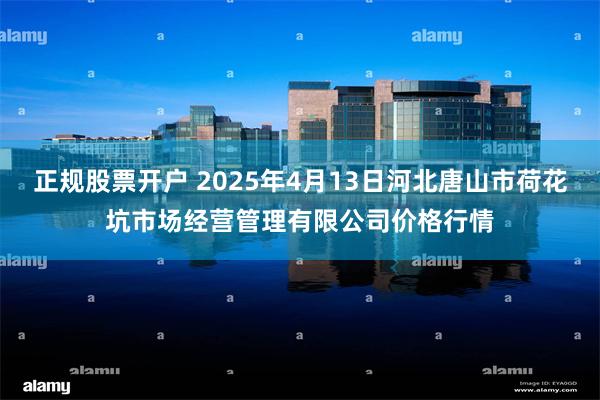 正规股票开户 2025年4月13日河北唐山市荷花坑市场经营管理有限公司价格行情