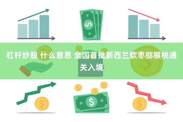 杠杆炒股 什么意思 全国首批新西兰软枣猕猴桃通关入境
