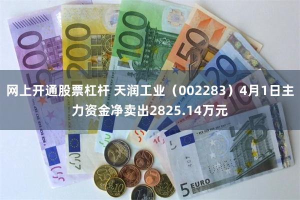网上开通股票杠杆 天润工业（002283）4月1日主力资金净卖出2825.14万元